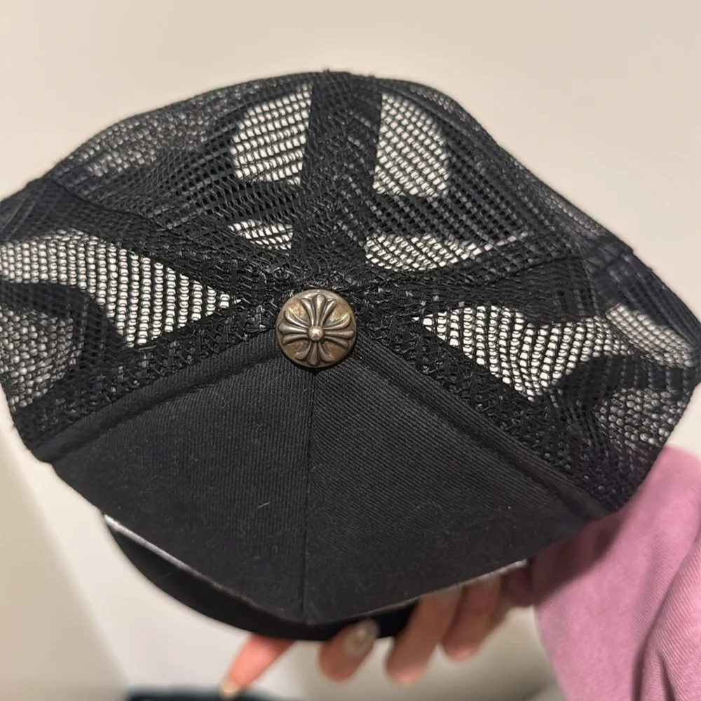 Chrome Hearts Black hat with White Embroidery - Picture 4 of 4